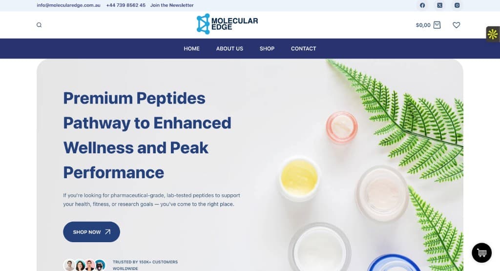 MolecularEdge – peptide e‑commerce store